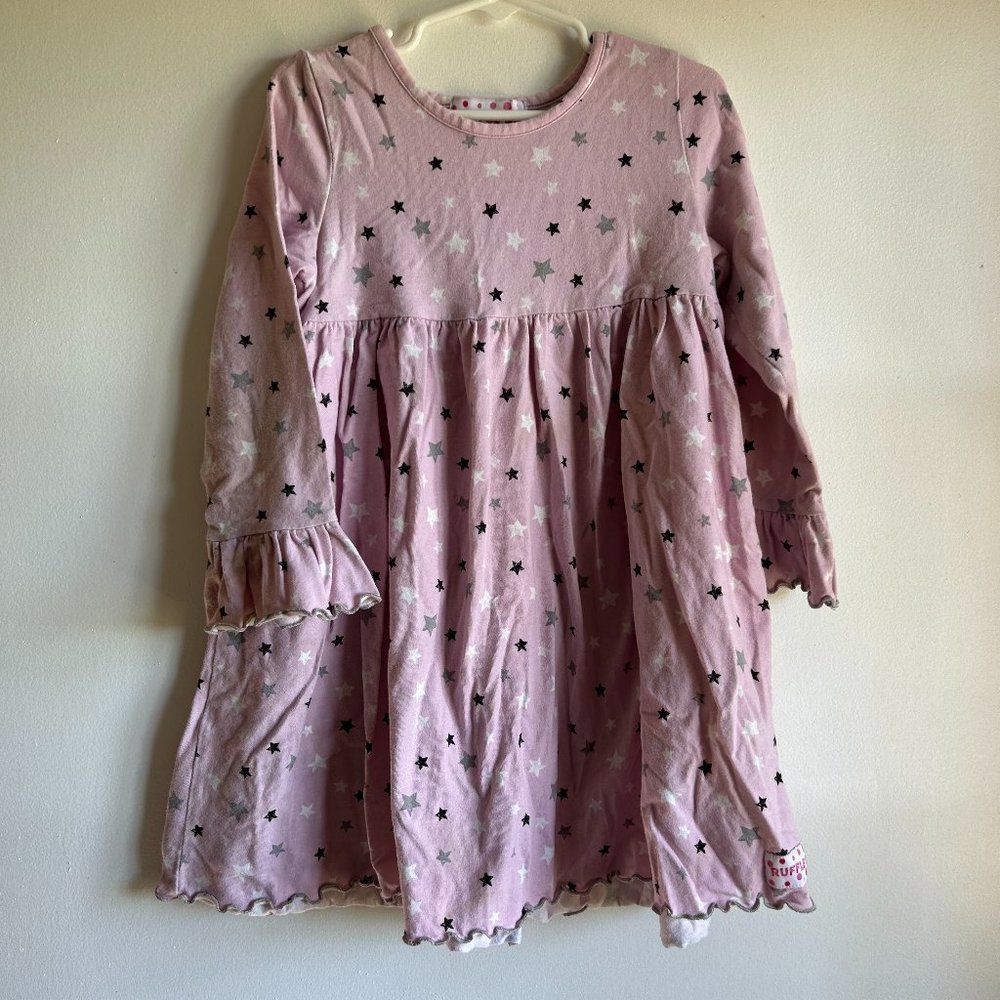 pinkish purple Ruffle Girl size 7 long sleeve top
